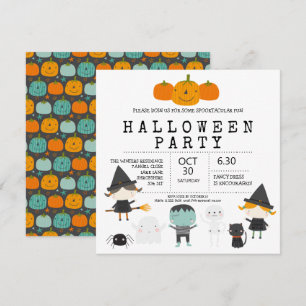 Invitación a una fiesta de Halloween moderna, dive