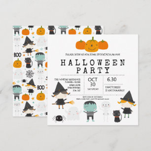 Invitación a una fiesta de Halloween moderna, dive
