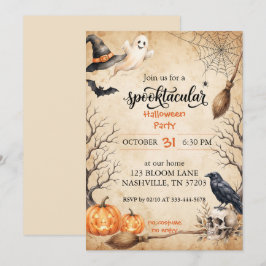 Invitación a una fiesta de Halloween Spooktacular