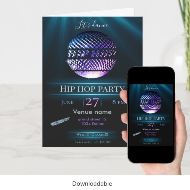 Invitación a una fiesta de hip hop (Subido por el creador)