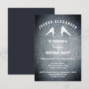 Invitación a una fiesta de hockey sobre hielo