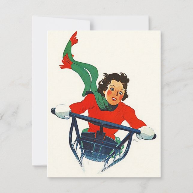 Invitación a una fiesta de invierno con nieve desl (Anverso)