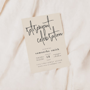 Invitación a una fiesta de jubilación moderna simp