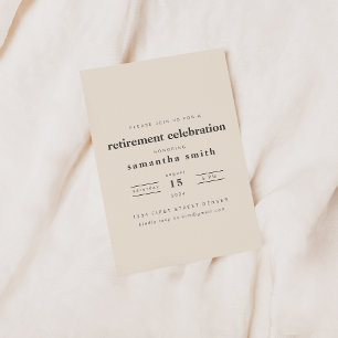 Invitación a una fiesta de jubilación moderna simp