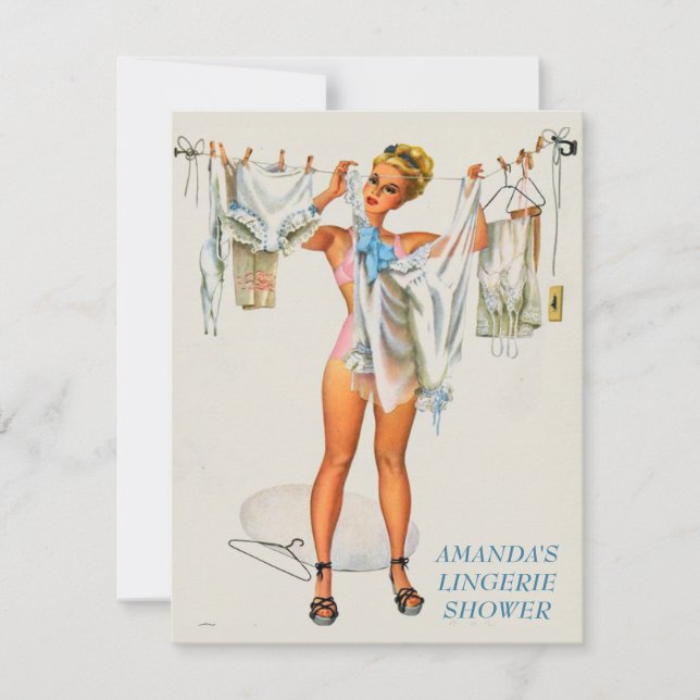 Invitación a una fiesta de lencería (Anverso)