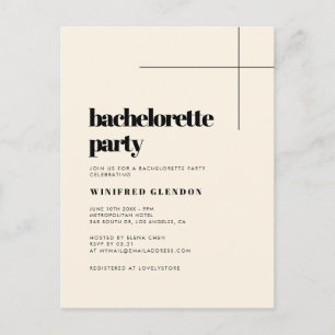 Invitación a una fiesta de moda simple Cream Bache