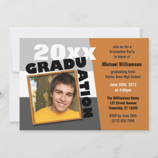 Invitación a una fiesta de Naranja al cuadrado de 
