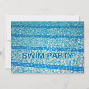Invitación a una fiesta de natación en la piscina