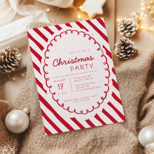 Invitación a una fiesta de Navidad con tema de bas
