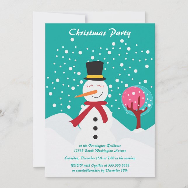 Invitación a una fiesta de Navidades de moda (Anverso)
