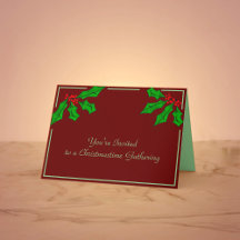 Invitación a una fiesta de Navidades de un día de 