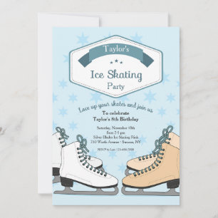 Invitación a una fiesta de patinaje sobre hielo