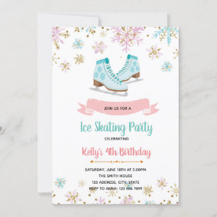 Invitación a una fiesta de patinaje sobre hielo
