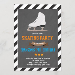 Invitación a una fiesta de patinaje sobre hielo
