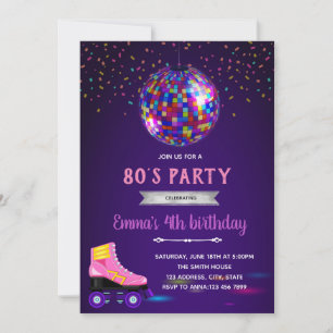 Invitación a una fiesta de patinaje sobre hielo de