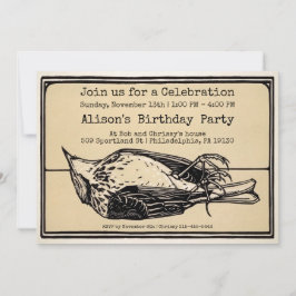Invitación a una fiesta de Personalizable de aves