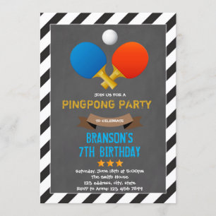 Invitación a una fiesta de ping pong