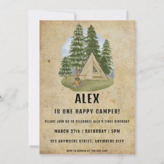 Invitación a una fiesta de primer cumpleaños de un
