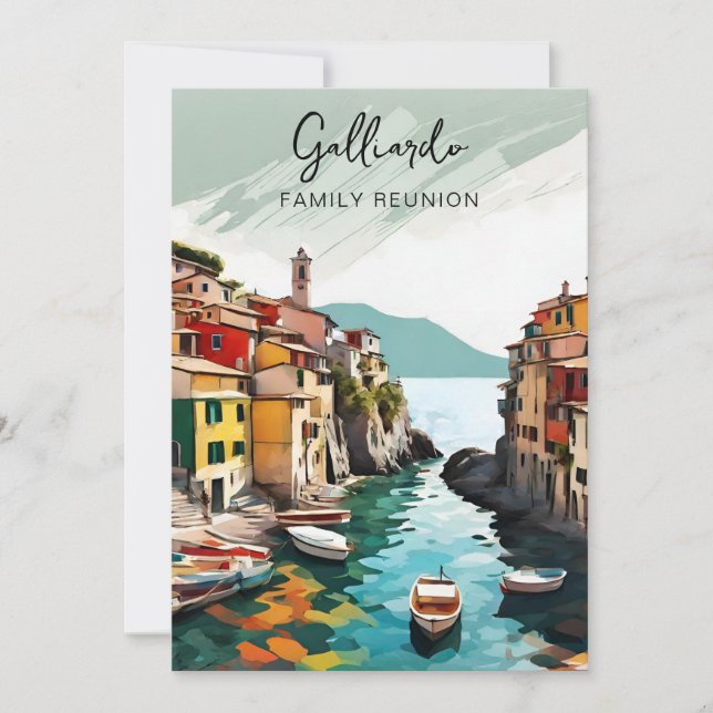 Invitación a una fiesta de reunión familiar italia (Anverso)