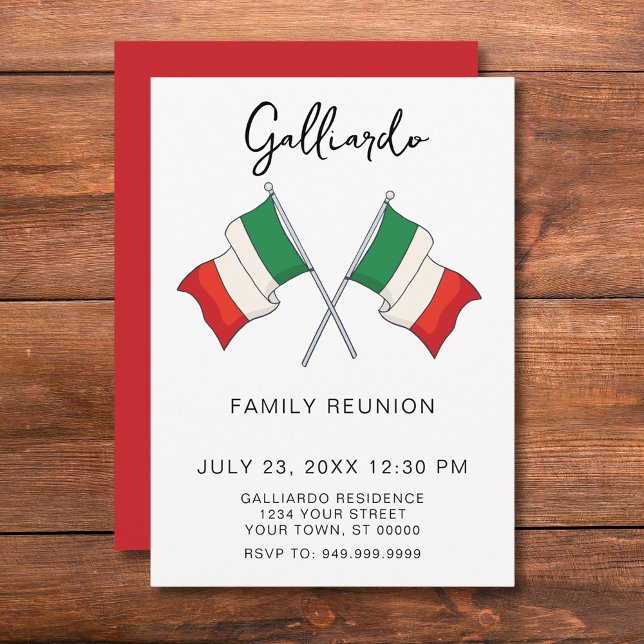 Invitación a una fiesta de reunión familiar italia (Subido por el creador)
