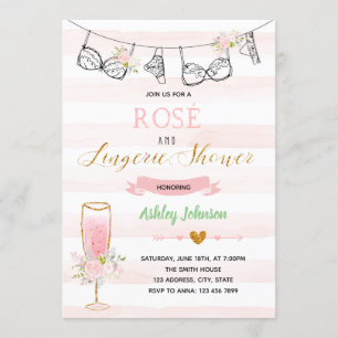 invitación a una fiesta de Rosa y lencería