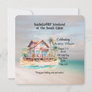 Invitación a una fiesta de soltera en Beach House