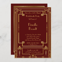 Invitación a una fiesta de soltera, gran Gatsby, r