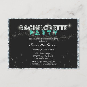 Invitación a una fiesta de soltera Verde azulada P