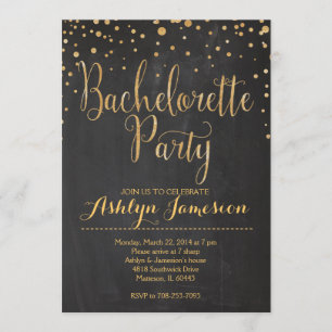 Invitación a una fiesta de soltería de Purpurina e