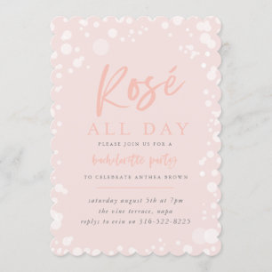 Invitación a una fiesta de soltería de Rosé todo e