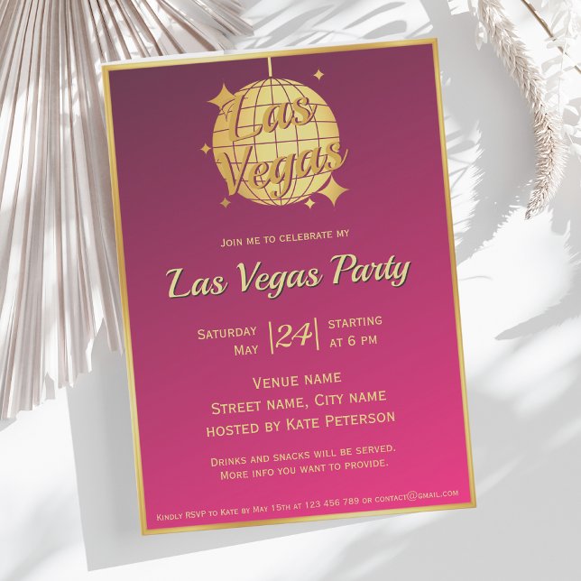 Invitación a una fiesta de soltería en Las Vegas (Subido por el creador)