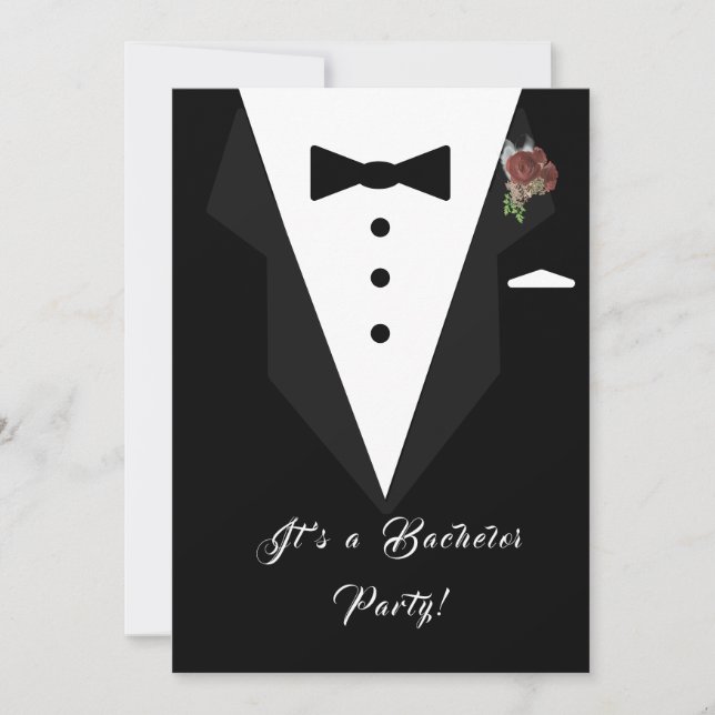 Invitación a una fiesta de soltero (Anverso)