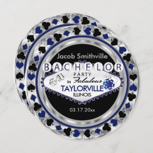 Invitación a una fiesta de soltero de poker - Ciud