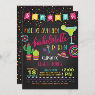 Invitación a una fiesta de soltero promedio de Nac