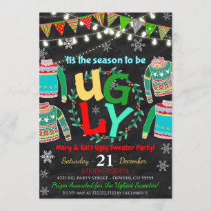 Invitación a una fiesta de suéter feo