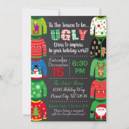 Invitación a una fiesta de suéter feo - Fiesta de 