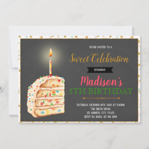 Invitación a una fiesta de tarta