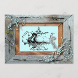 Invitación a una fiesta de té con ducha de novia e