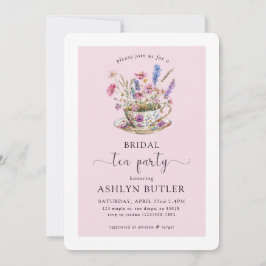 Invitación a una fiesta de té con ducha de novia f