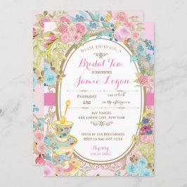 Invitación a una fiesta de té con flores en la duc