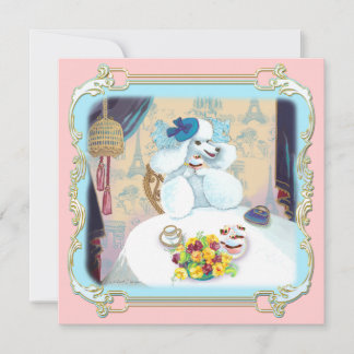 Invitación a una fiesta de té con pastelitos de ca