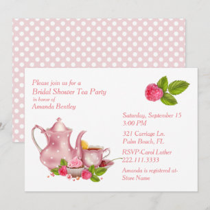 Invitación a una fiesta de té de bonito con ducha