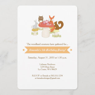 Invitación a una fiesta de té de Creatura de Woodl