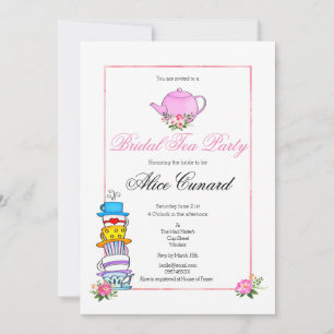 Invitación a una fiesta de té de ducha de novia