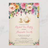Invitación a una fiesta de té de ducha de novia