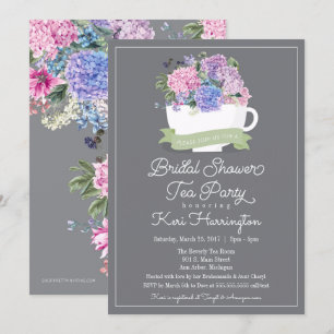 Invitación a una fiesta de té de ducha de novia e