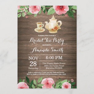 Invitación a una fiesta de té de ducha de novia ru