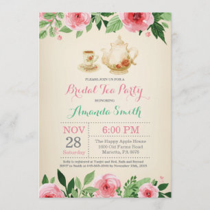 Invitación a una fiesta de té de ducha nupcial