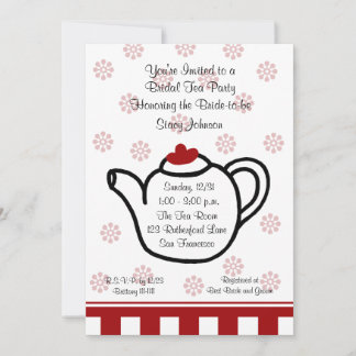 Invitación a una fiesta de té de la ducha de novia