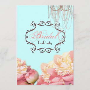 Invitación a una fiesta de té de novia acuática fl